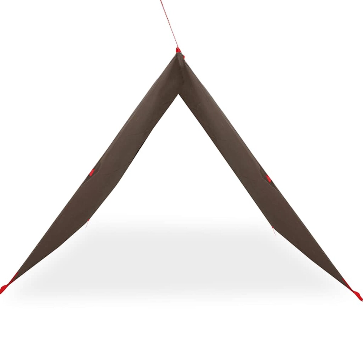 vidaXL Płachta biwakowa, brązowa, 451x420 cm, wodoszczelna