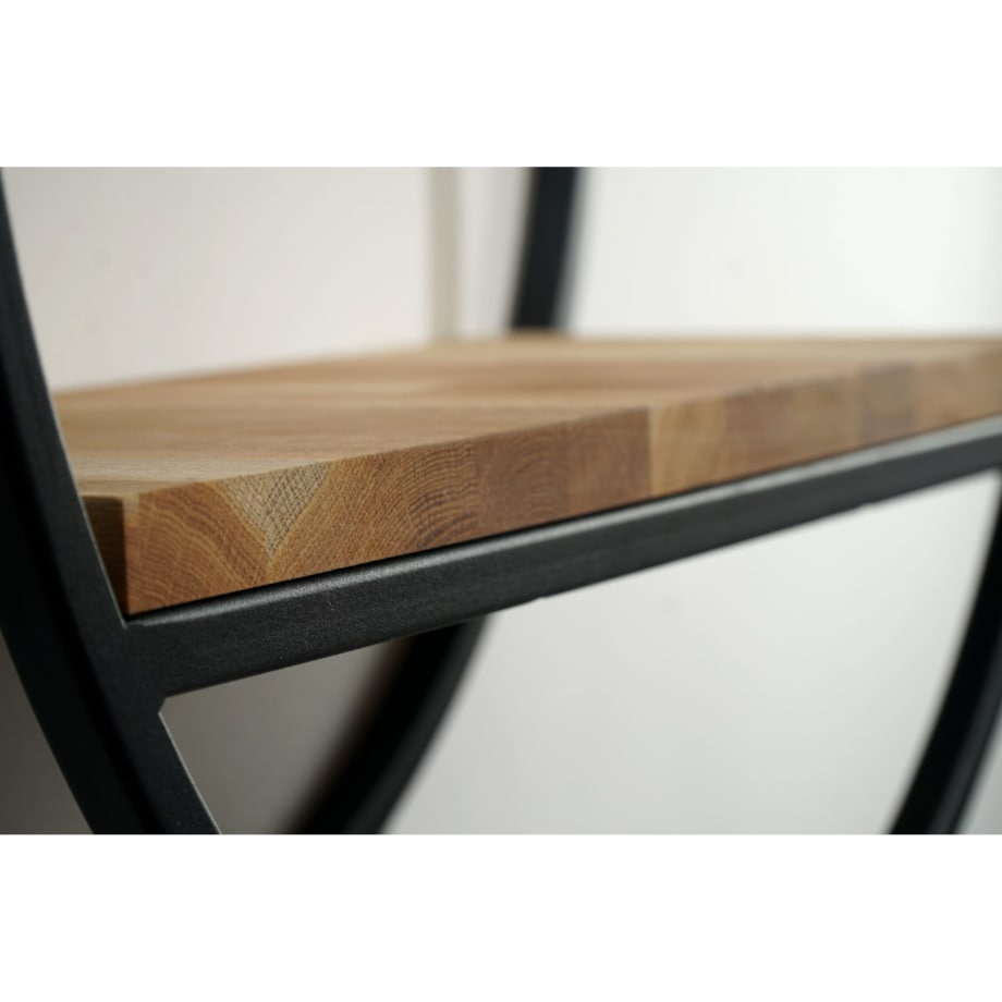 Półka loftowa okrągła dębowa 60cm 3d