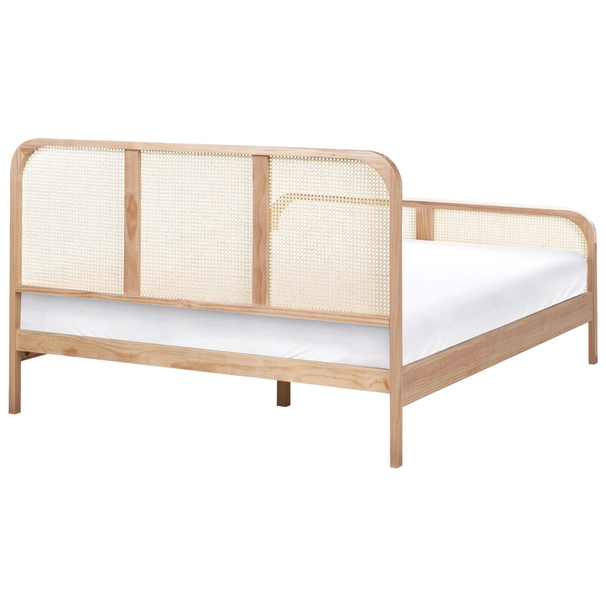 Łóżko Drewno sosnowe GONFARON 160 x 200 cm Jasnobrązowy