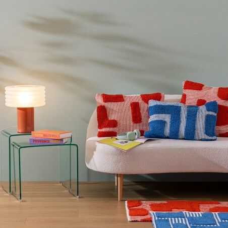 Lampa stołowa ceramiczna różowa Asti 36 cm