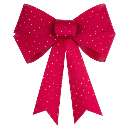 Dekoracja - kokarda kpl. 4 szt. 36x30x7 cm ARCUS czerwony nakrapiany