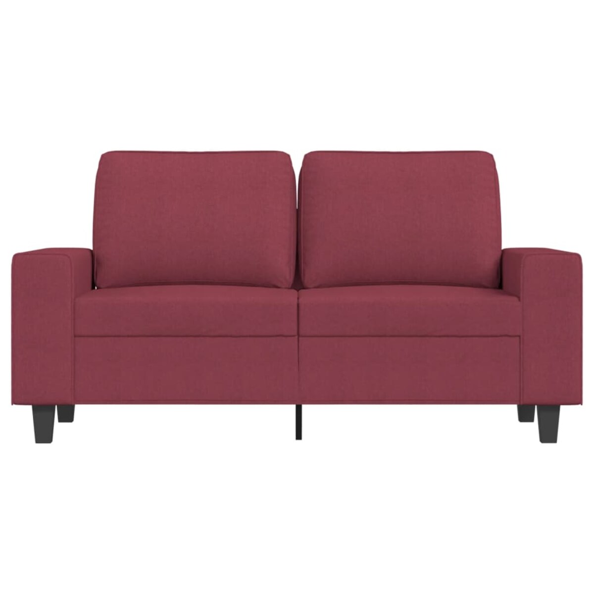 vidaXL Sofa 2-osobowa, winna czerwień, 120 cm, tapicerowana tkaniną