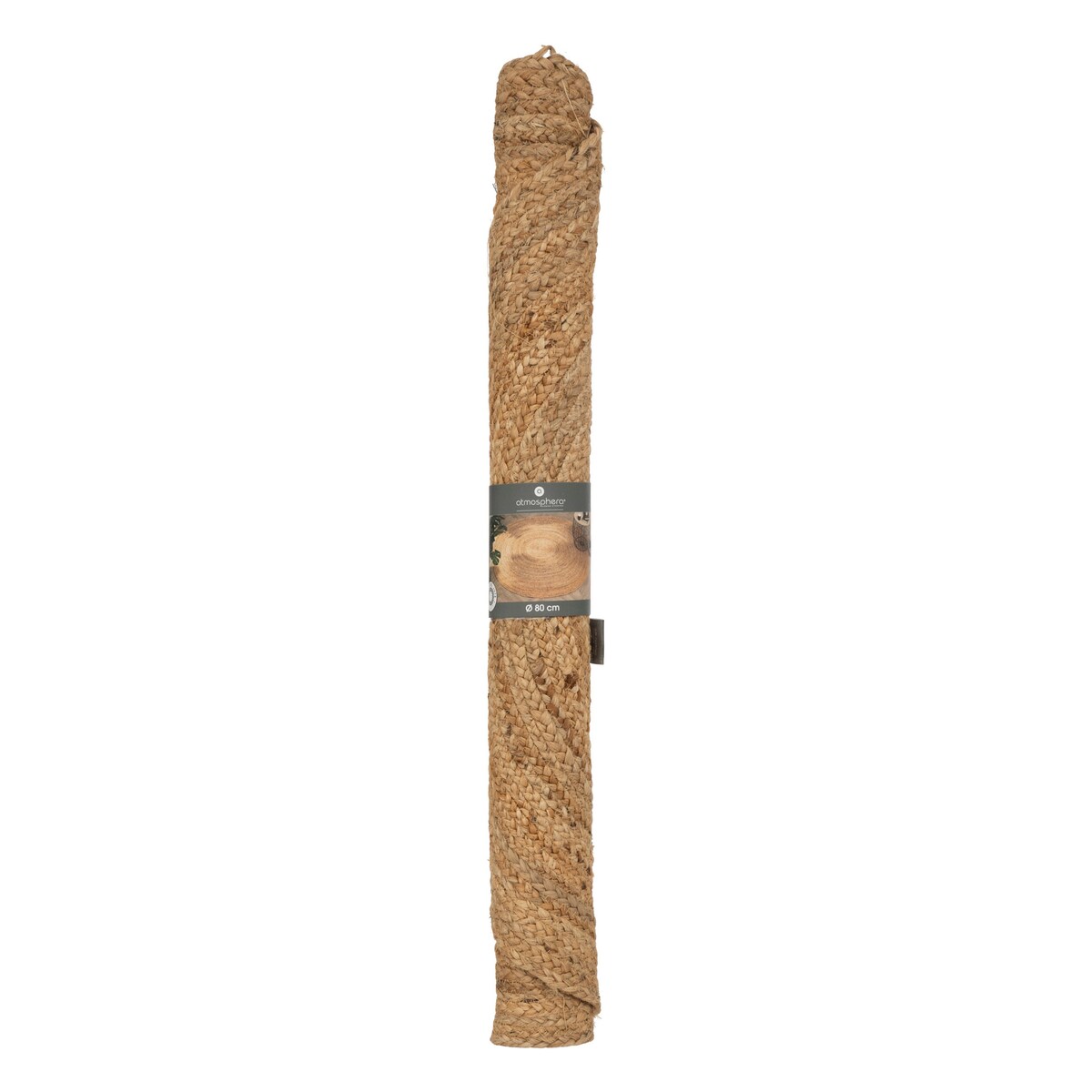 Dywan okrągły Ø 80 cm, juta, kolor brązowy