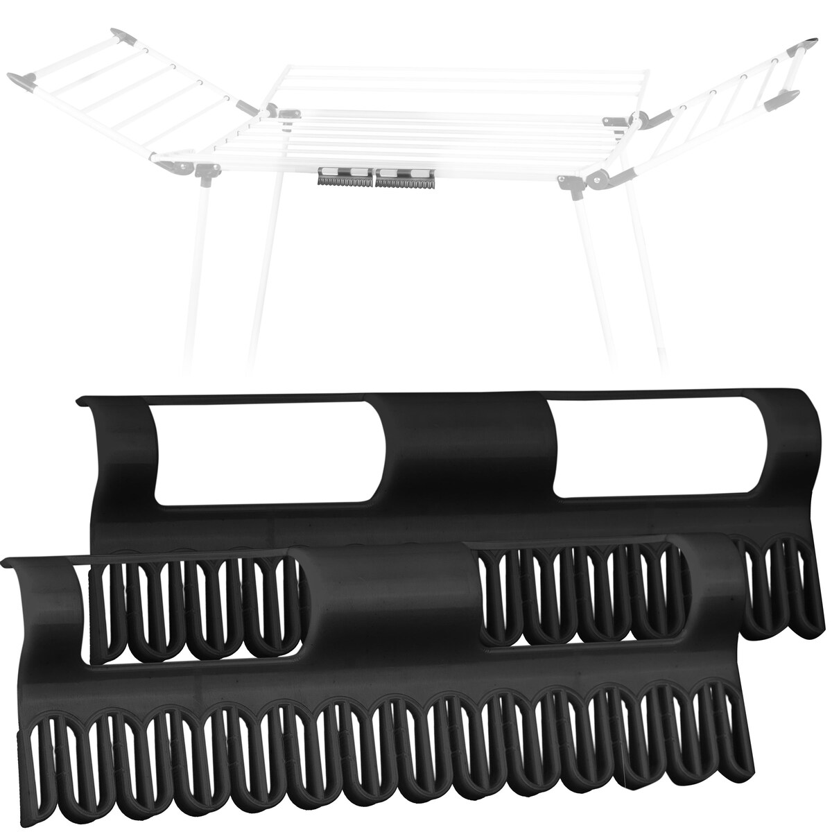 Uchwyty na skarpetki do suszarek Massido 2 szt. czarne