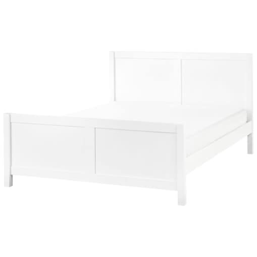 Łóżko Drewno CHAMPAGNAT 140 x 200 cm Biały