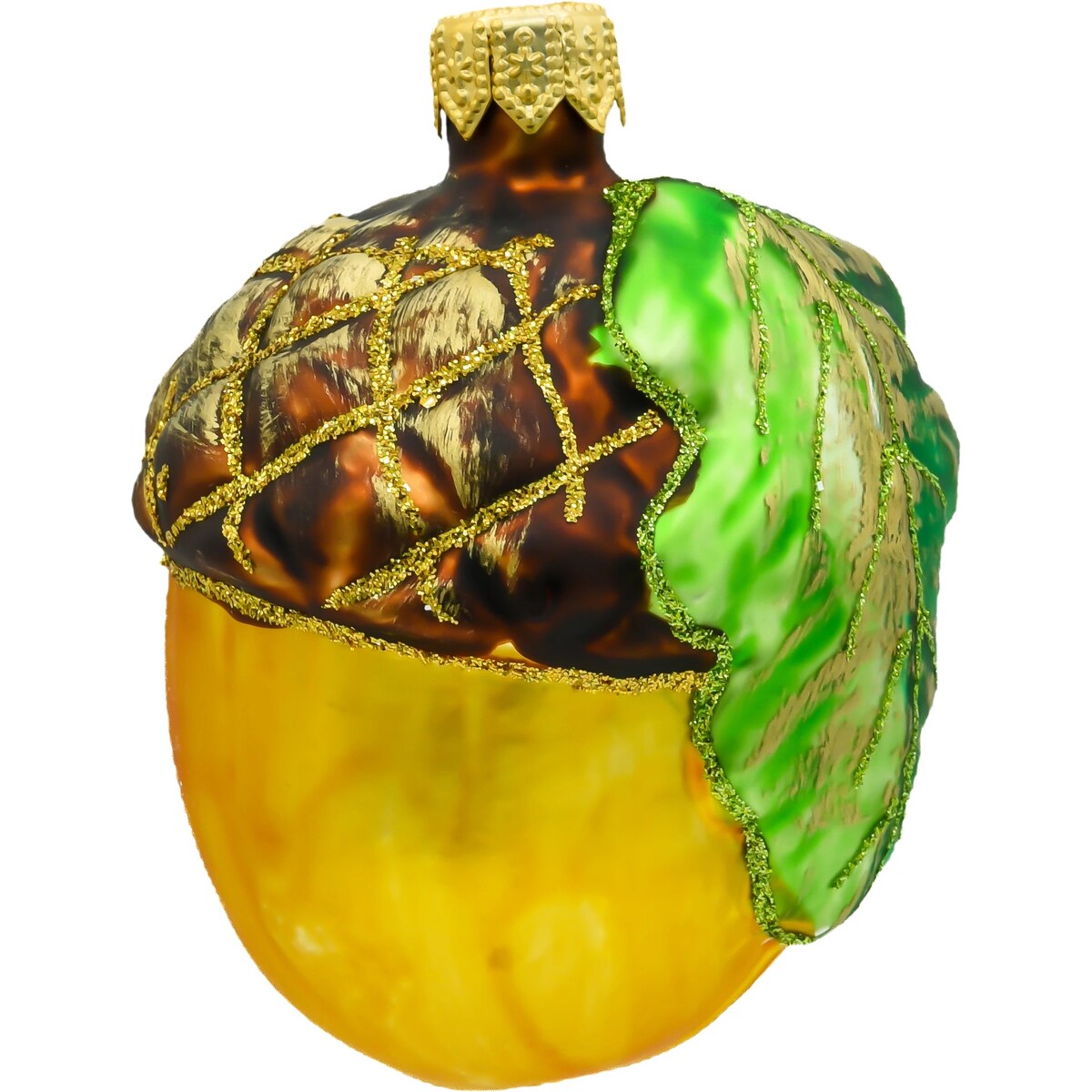 Bombka choinkowa: Żołądź z liściem