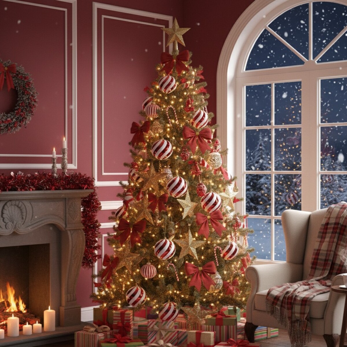 Bombki świąteczne, nietłukące Ø 10 cm, 5 szt.