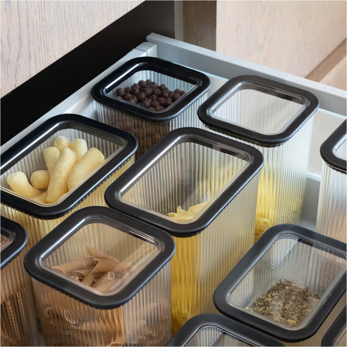 Pojemnik Plastikowy Do Przechowywania Żywności Kuchenny Modułowy Neroli 2330 Ml