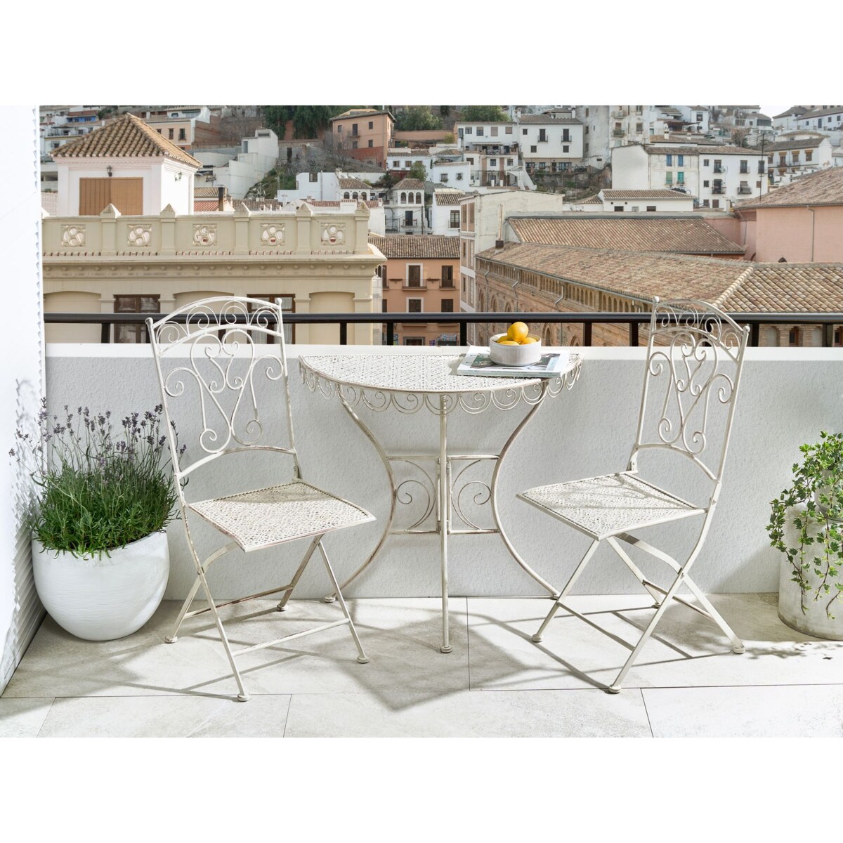 Zestaw mebli balkonowych JUINA Metal Jasnobeżowy