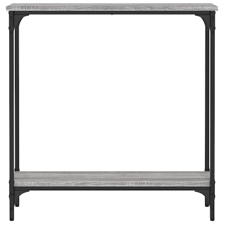 vidaXL Stolik konsolowy, szary dąb sonoma, 75x22,5x75 cm