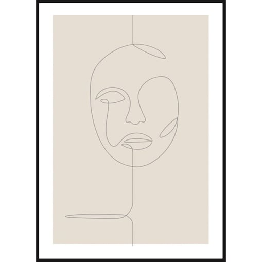 Poster Story, Plakat, Obraz - Twarz w Konturach, wymiary 42 x 60 cm
