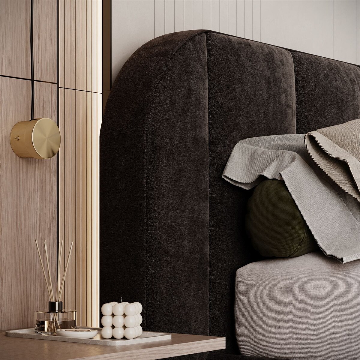 Łóżko tapicerowane AMARA, pojemnik, stelaż 32, 160x200, Royal Velvet 87254