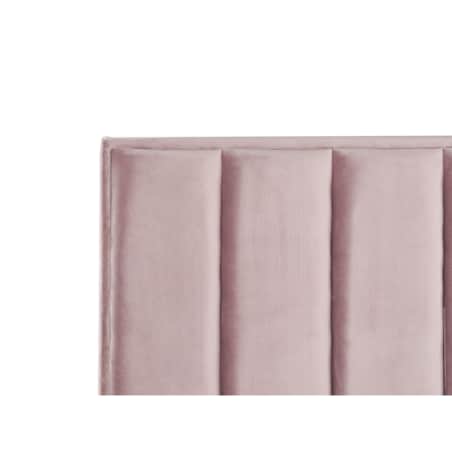 Łóżko z pojemnikiem welurowe 160 x 200 cm różowe SEZANNE