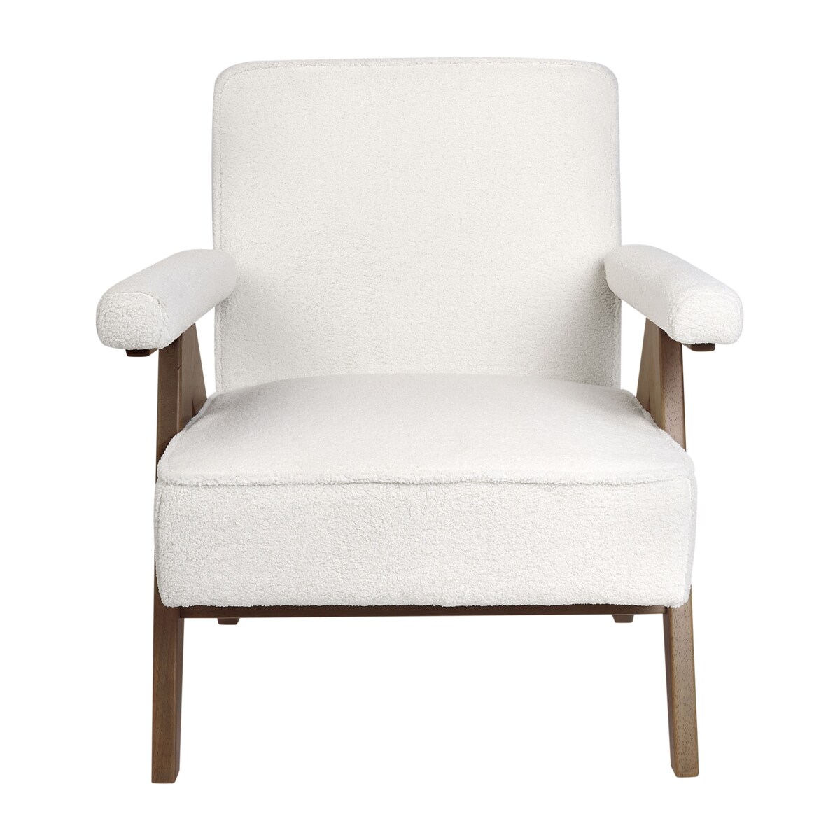 Fotel EVJE Boucle Złamana biel