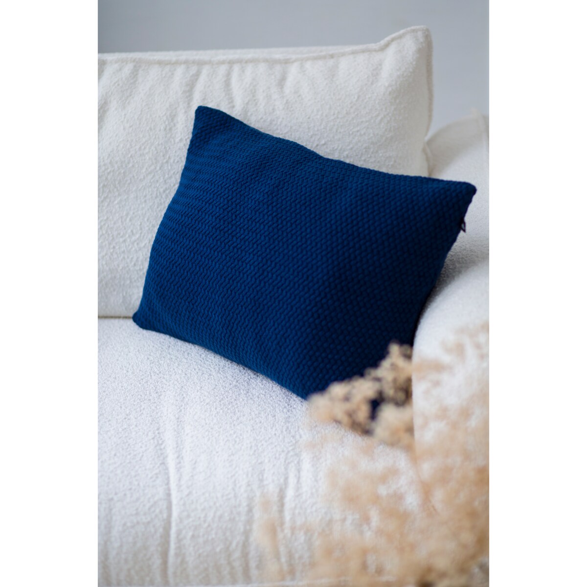 Poszewka rustykalna podłużna granatowa, 40 x 60 cm, La Manta