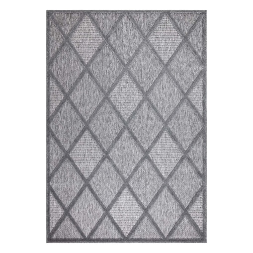 Dywan na zewnątrz i do wnętrz romby Sanori 4570 Antracyt 140x200