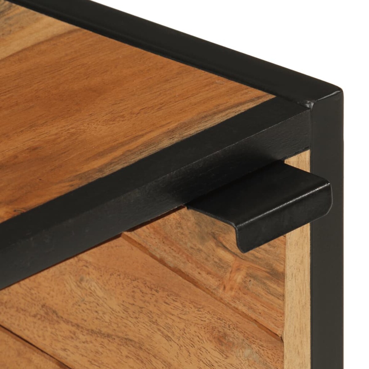 vidaXL Szafka łazienkowa, 40x30x60 cm, lite drewno akacjowe i żelazo