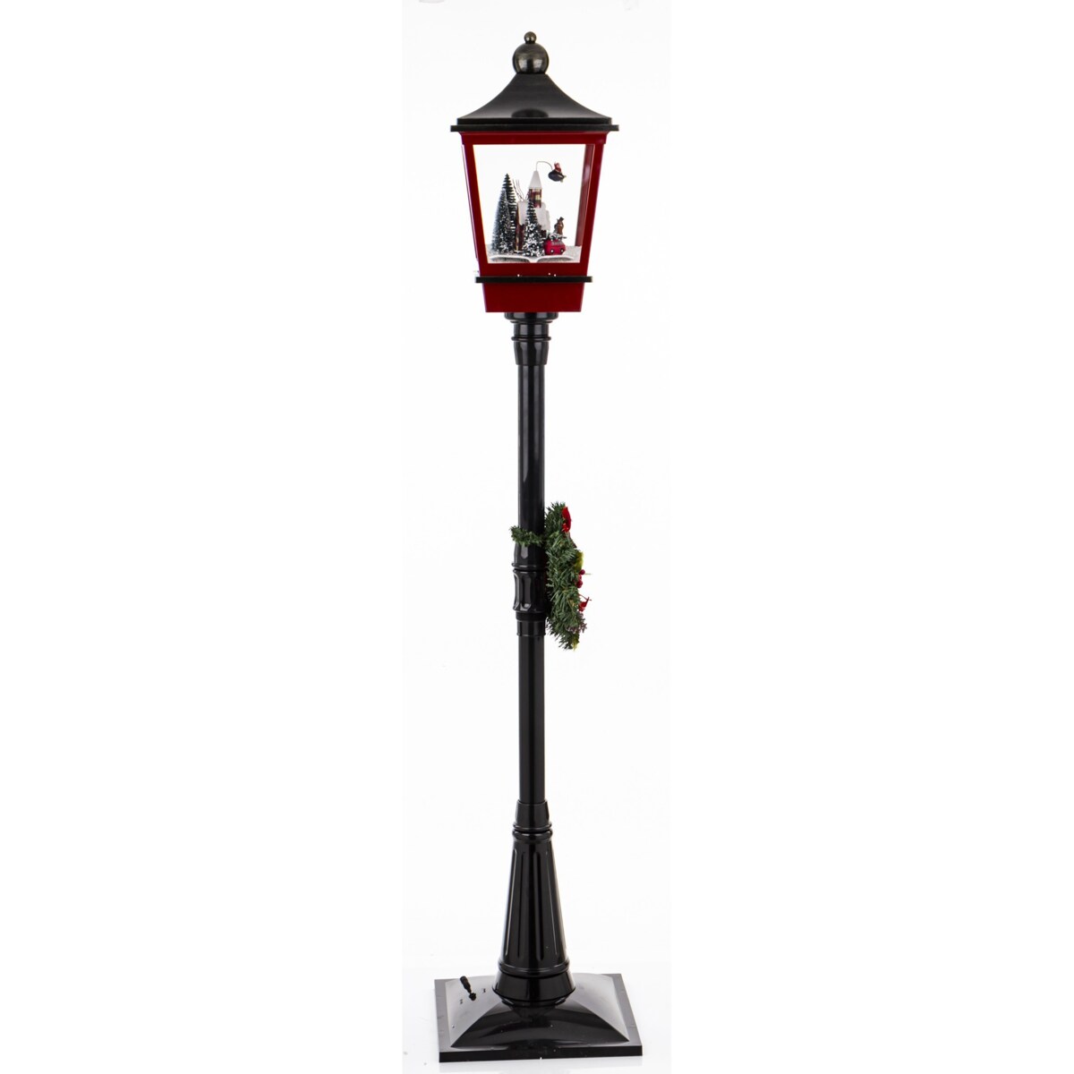 Latarnia świąteczna LED 186x38x38 cm MAYAK-2 czarna z pozytywką