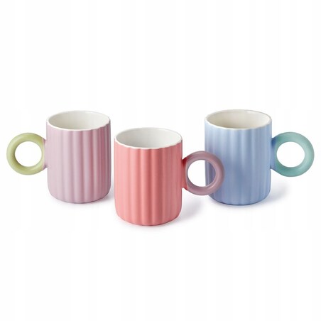 KUBEK PORCELANOWY NA KAWĘ HERBATĘ CZEKOLADĘ KORALOWY Z UCHWYTEM 350 ML PREZENT UPOMINEK DLA KOBIETY MAMY ŻONY BABCI DZIEWCZYNY KOLEŻANKI NIEJ