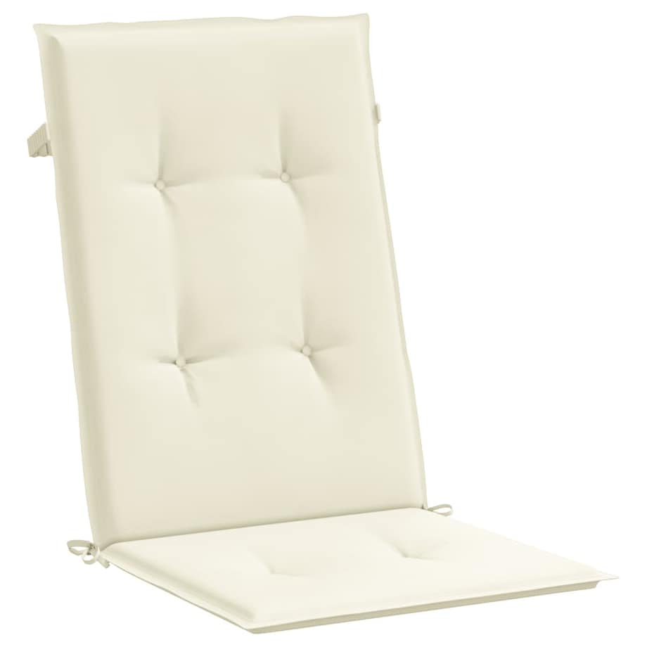 vidaXL Poduszki na krzesła ogrodowe, 2 szt., kremowe, 120x50x3 cm