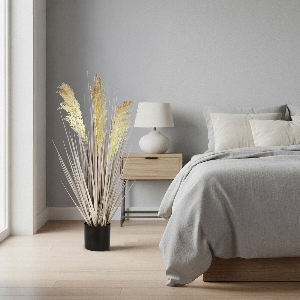 Trawa BOHO wysoka w doniczce SZTUCZNA 90 cm PAMPASY na BALKON jak ŻYWE