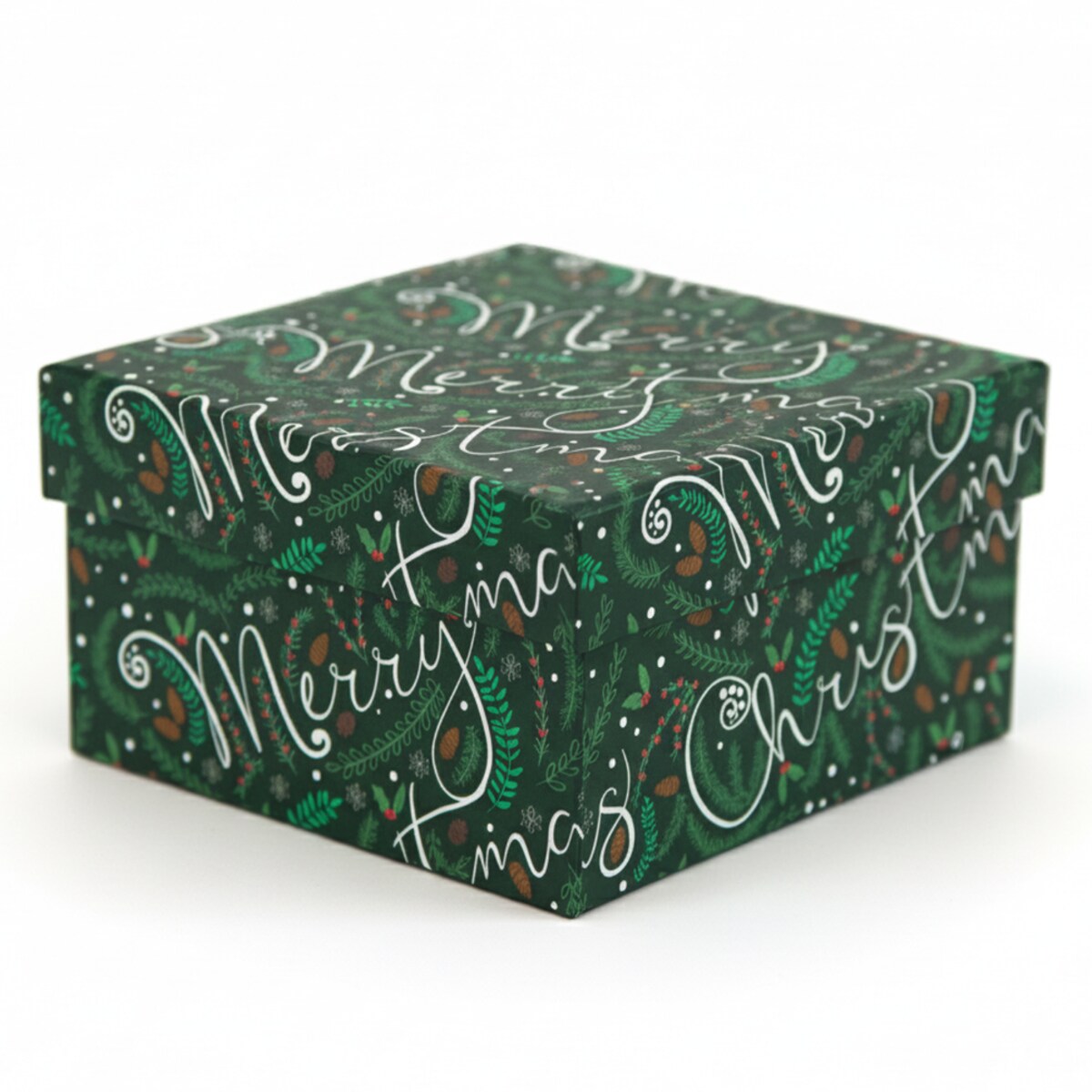 Pudełko Na Prezent Świąteczne Na Boże Narodzenie 14.5X14.5X7 Cm