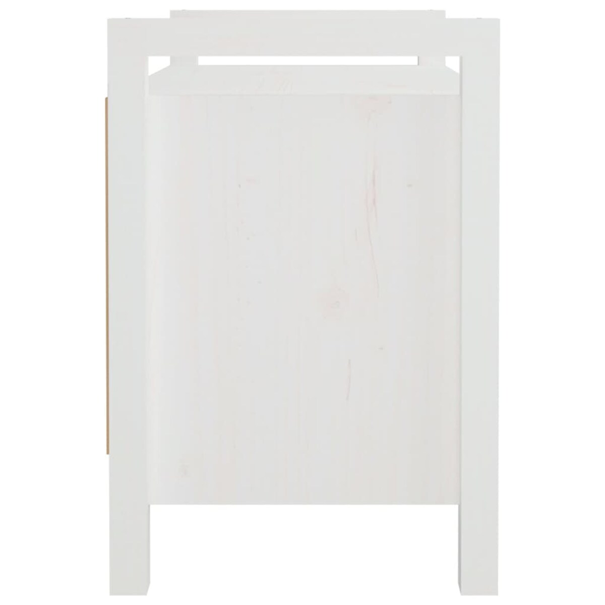 vidaXL Ławka do przedpokoju, biały, 80x40x60 cm, lite drewno sosnowe