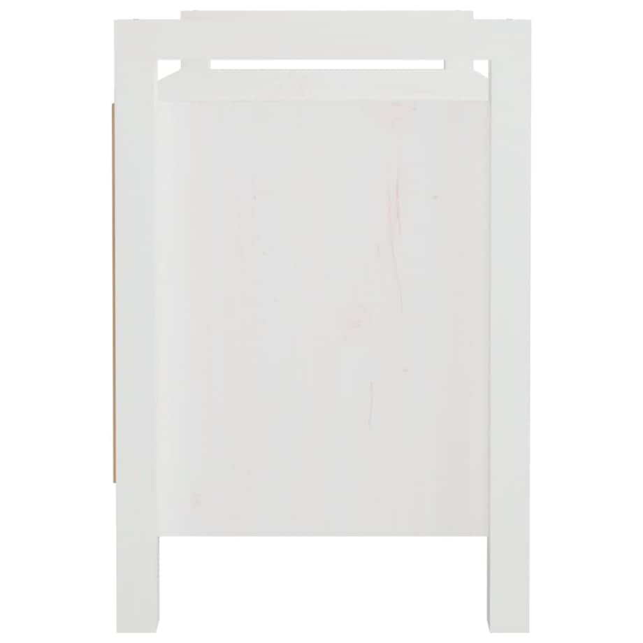 vidaXL Ławka do przedpokoju, biały, 80x40x60 cm, lite drewno sosnowe