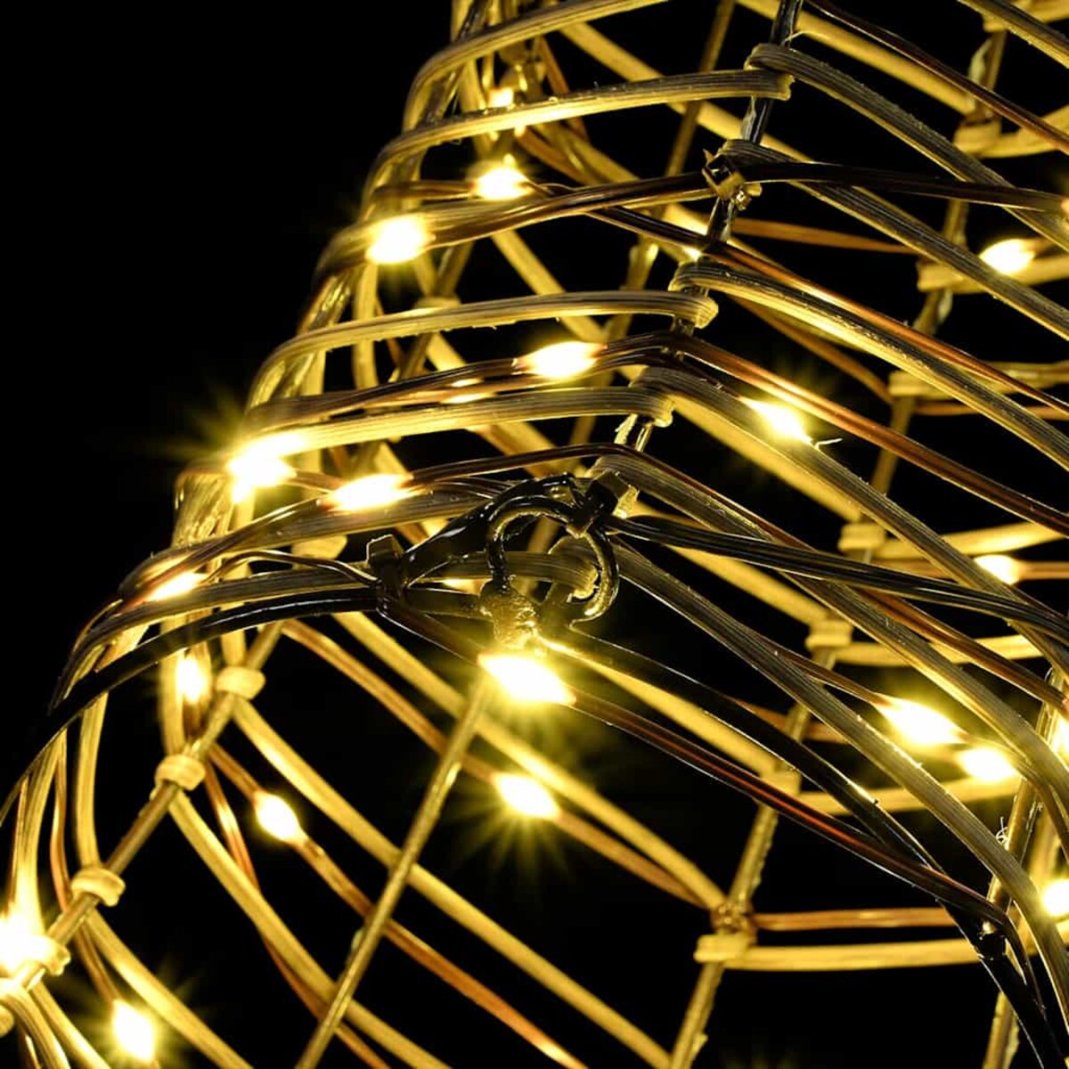 vidaXL Renifer ciągnący sanie Ciepła biel 60 cm rattan