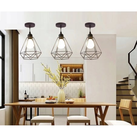 Lampa Sufitowa Wisząca W Stylu Loft Reno E27