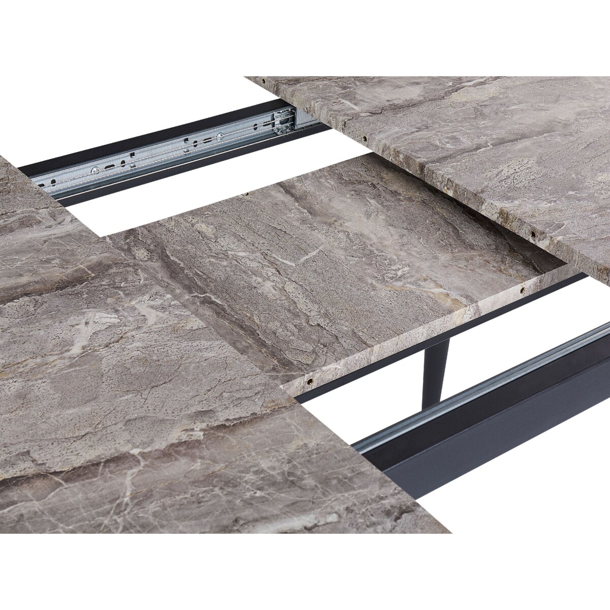 Stół do jadalni rozkładany 120/150 x 80 cm imitacja kamienia szary EFTALIA