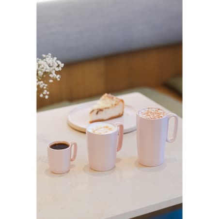 Dwa kubki ceramiczne z uszkiem 250 ml Fuori rożowe 30008