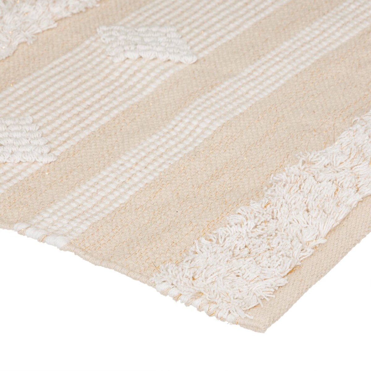 Dywan beżowy Cot Sand, bawełniany, boho, 60 x 90 cm