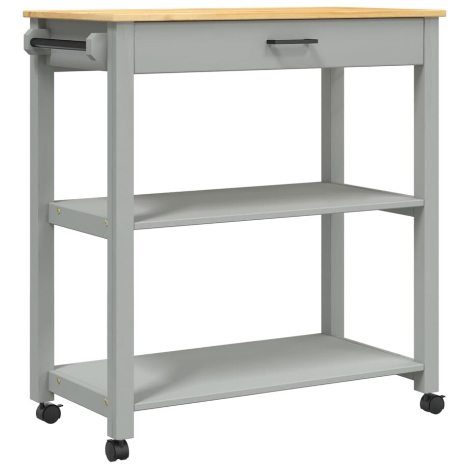 vidaXL Wózek kuchenny MONZA, 84x40x88,5 cm, lite drewno sosnowe