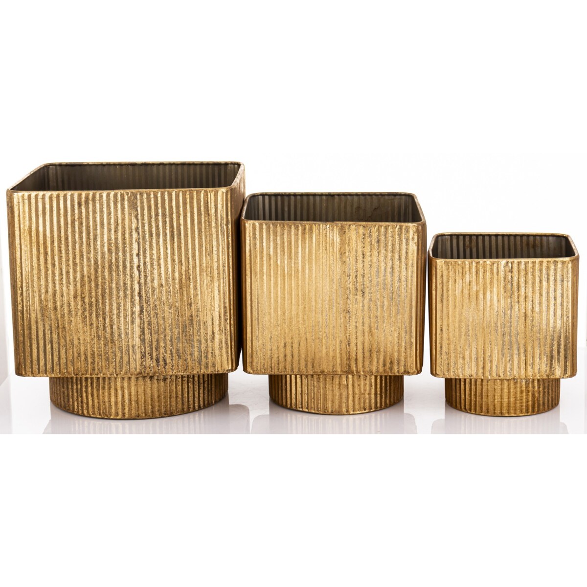 Osłonka - komplet 3 szt. metal złoty