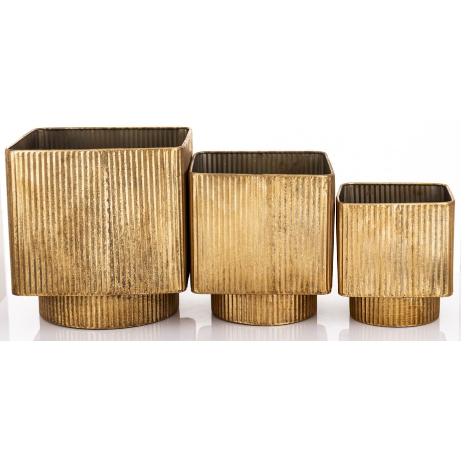 Osłonka - komplet 3 szt. metal złoty