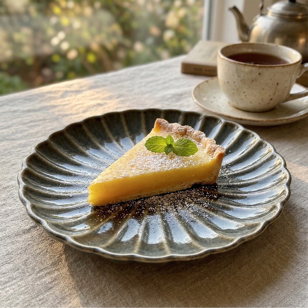 TALERZ DESEROWY ZIELONY 20cm CERAMICZNY TALERZYK SERWIS NA SZTUKI CIASTO