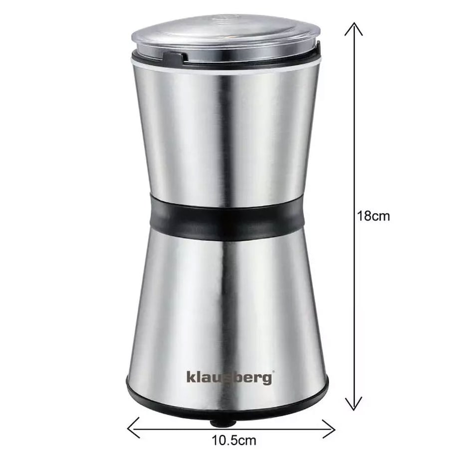 Młynek elektryczny do kawy srebrny KLAUSBERG