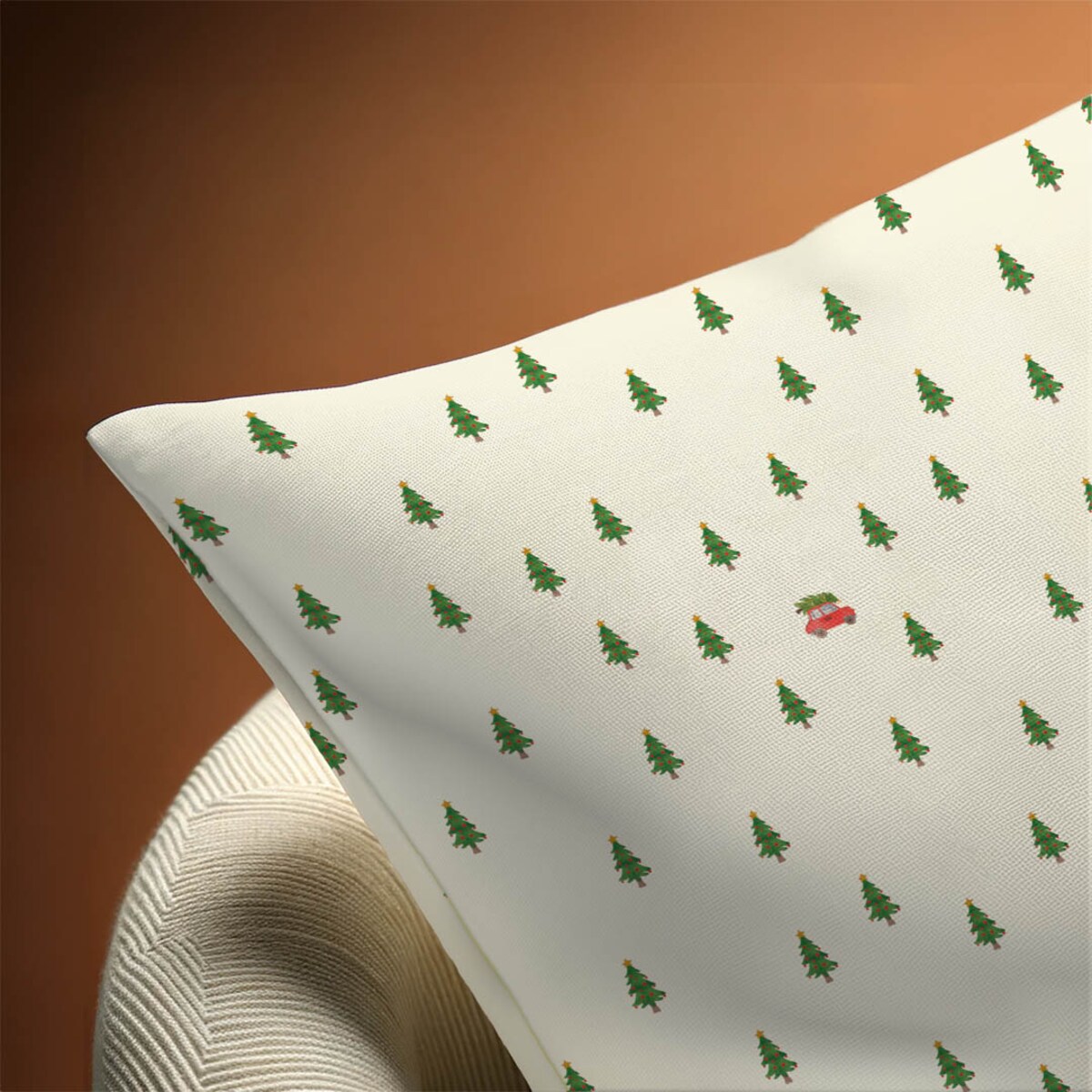Poduszka świąteczna - Minimalistyczny las 45x45 cm