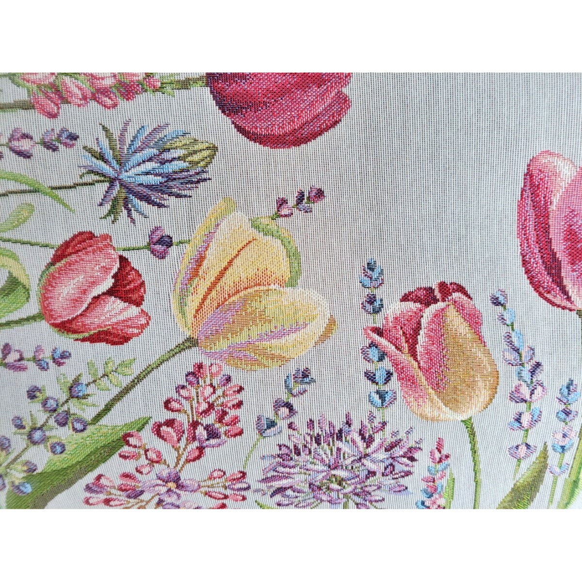 Obrus Na Stół 100X100 Cm Ozdobny Dekoracyjny Tulipany