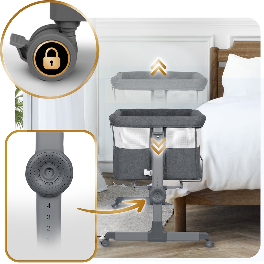 Łóżeczko dziecięce niemowlęce dostawka Nukido składane 0-5m