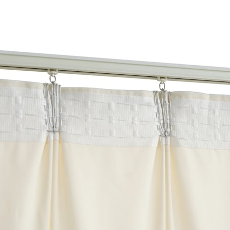 vidaXL Zasłona zaciemniająca z haczykami, aksamit, kremowa, 290x245 cm