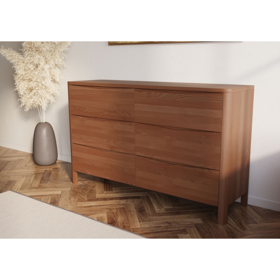 Drewniana komoda bukowa Visby MODENA LOW 150 / kolor orzech