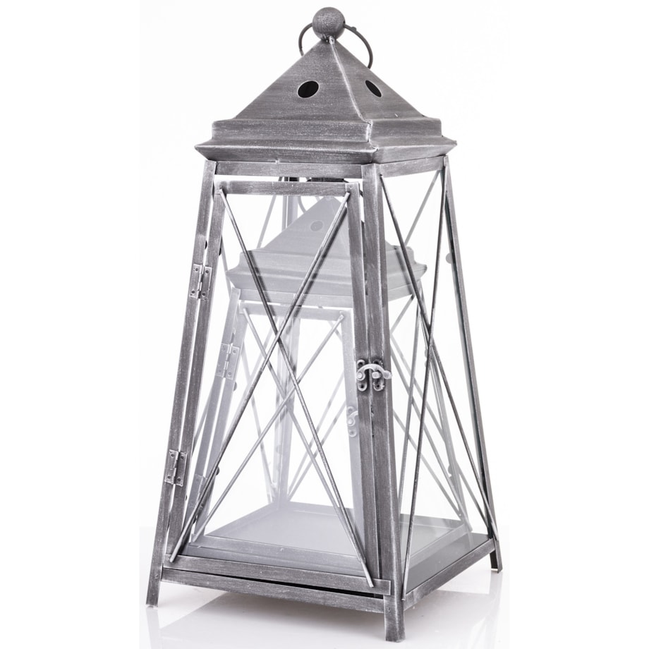 Lampion metalowy 2 szt. VARELA 55x25 cm i 37,5x21 cm