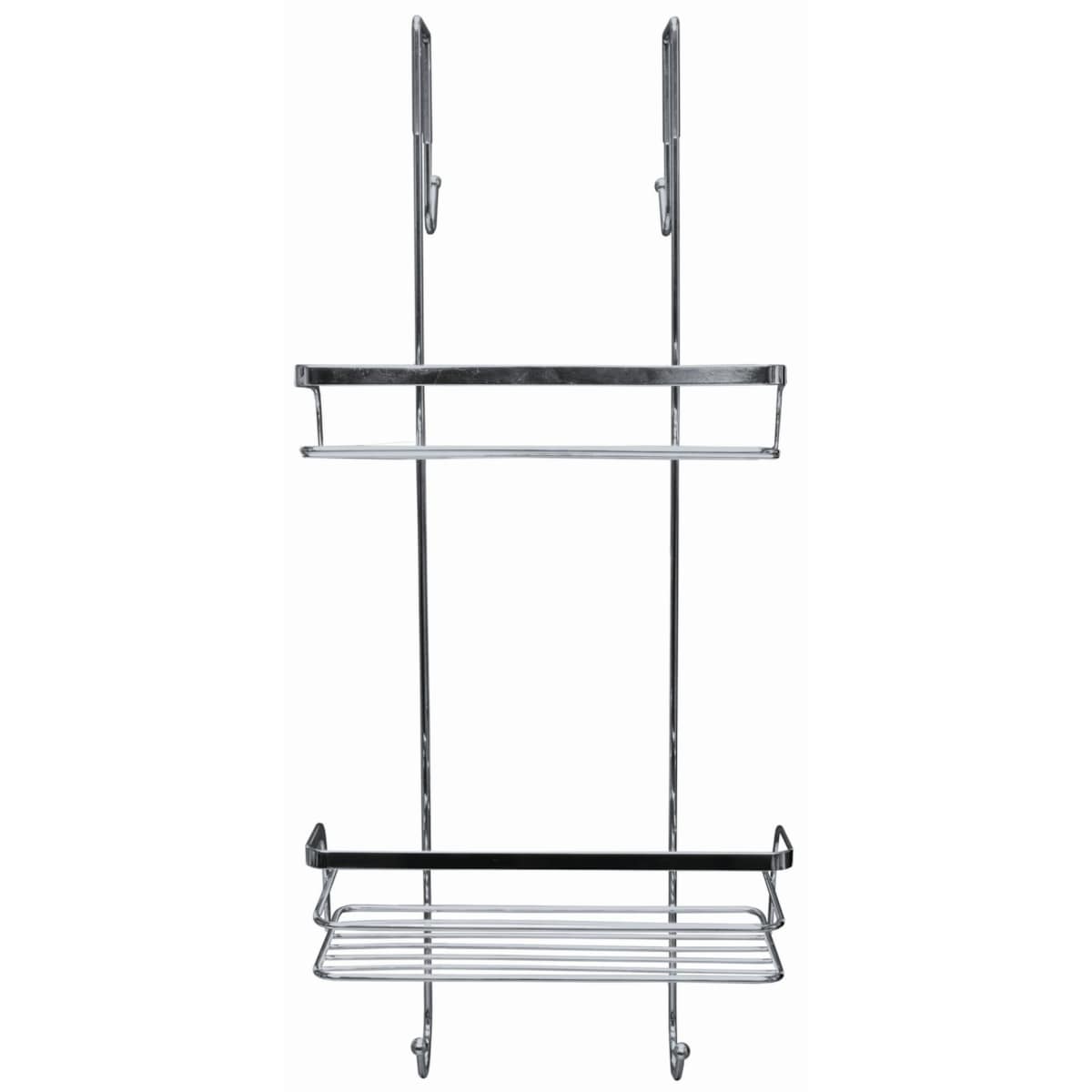 Kleine Wolke Leona Zawieszany Koszyk prysznicowy podwójny prostokątny srebrny