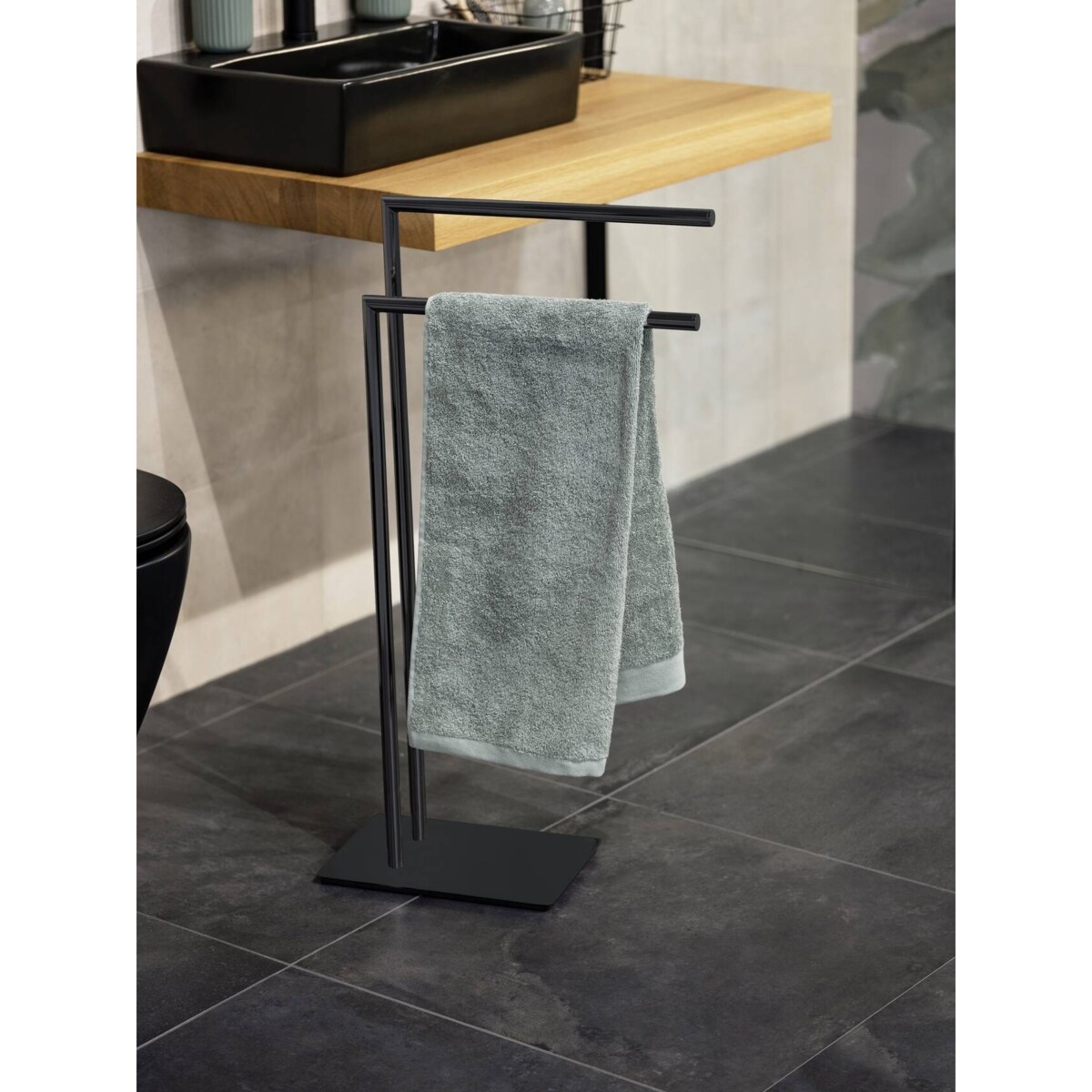 Metalowy wieszak na ręczniki RECCO, dwuramienny