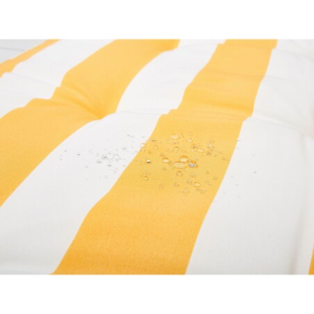 Poduszka na leżak ogrodowy żółto-biała CESANA