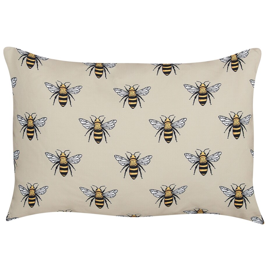 2 poduszki ogrodowe w pszczoły 40 x 60 cm beżowe CANNETO