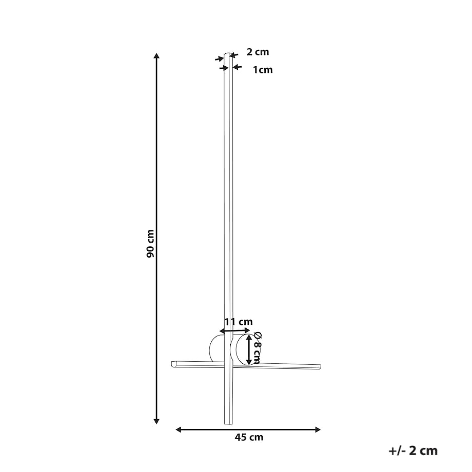 Lampa ścienna LED NUEVO Złoty Metal