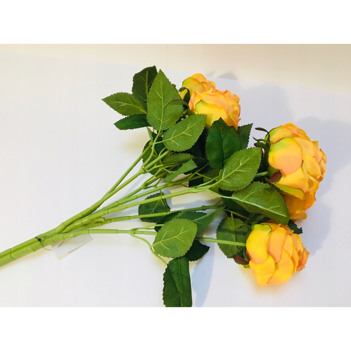 BUKIET DUŻY RÓŻA sztuczna LIŚCIE do flakonu święta grób cmentarz stroik